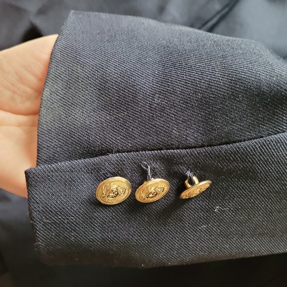 Vintage Jack Fraser Deep Navy Wool Blazer, sz 38S - Picture 4 of 14